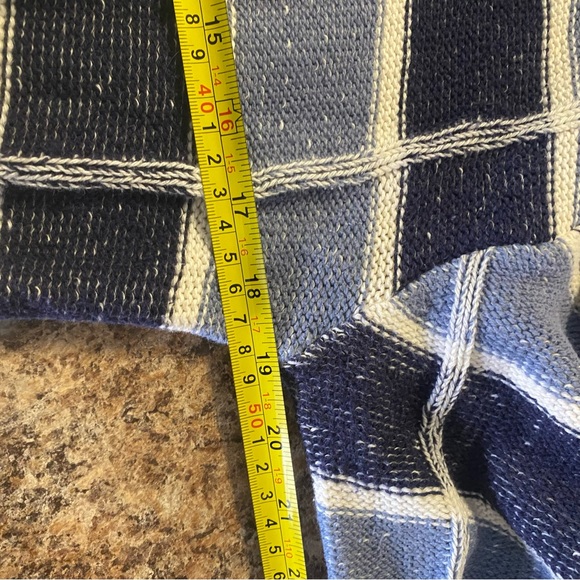 Vintage Best United Garment Company Window Pane Patterned Cardigan Cotton Size L - Picture 8 of 9